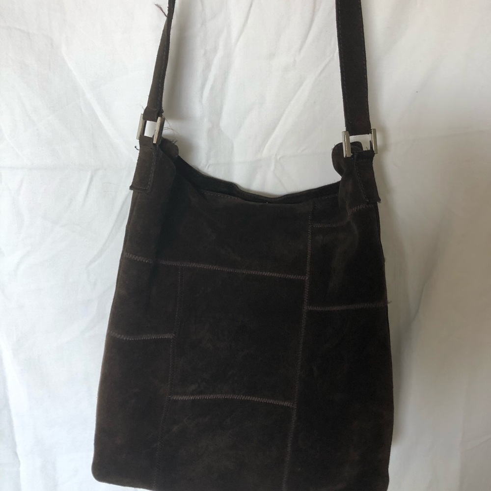 Brown suede bag